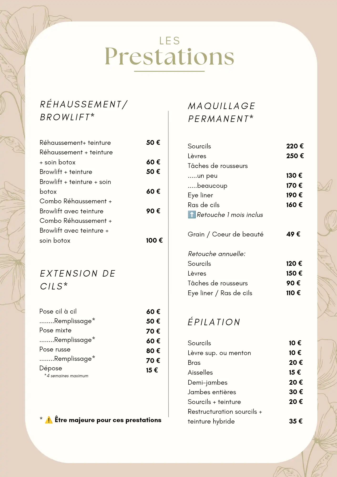 prestations